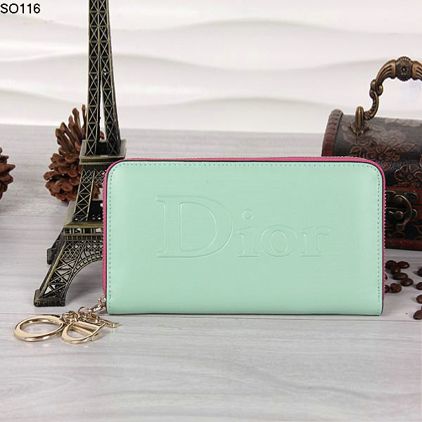 dior wallet calfksin leather 116 lightgreenk&rosered - Click Image to Close